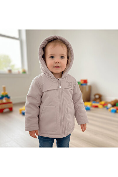 alqarat سترة مبطنة دافئة بغطاء رأس للأطفال الرضع والأطفال الصغار