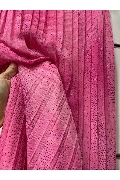 edu collection Chiffon Pleated Skirt with Lining