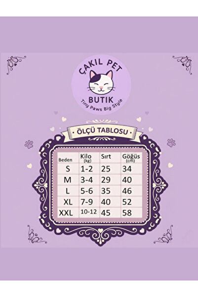 ÇAKIL Kedi Köpek Kıyafeti Mont