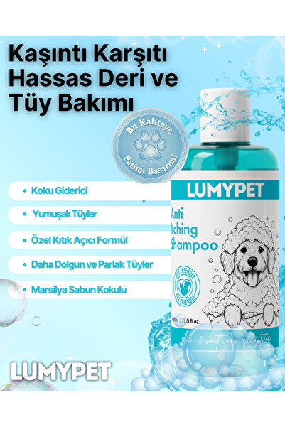 Lumypet Karşıtı Hassas Deri ve Tüy Bakımı Kedi ve Köpek Şampuanı 400 ml - Mar...