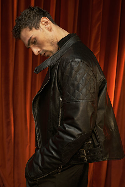 Dericlub Londra Savaki Real Leather Men's Coat