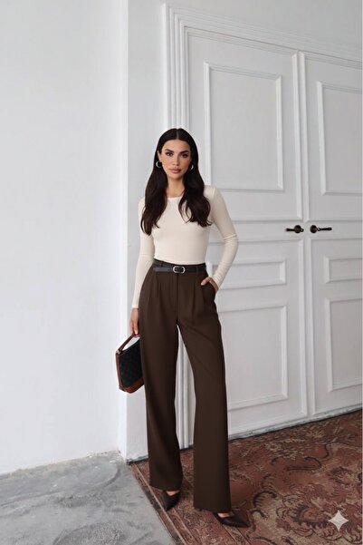 diğerr1 PİLELİ KEMERLİ PALAZZO PANTOLON