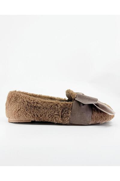 CCWAY AYAKKABI Women's Bowknot Home Slippers Vi̇zon
