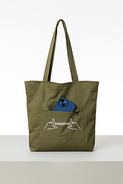 Aura Collection Online Something Fabric Bag with Zipper Large Size