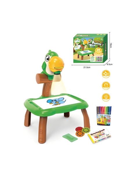 Tim Drawing table with projector, 3 discs/24 templates, 12 markers, whiteboard with eraser, 28×22×25 cm