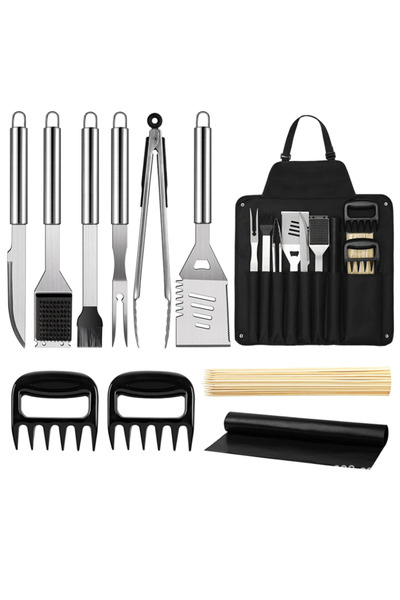 SX New Outdoor Picnic Cooking BBQ Tool Kit Stainless Steel Barbecue Utensils Accessories