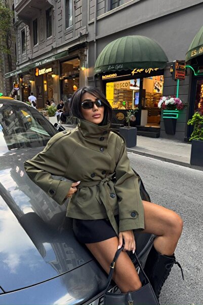 Joana Trendy Green Jacket for Women - Size L