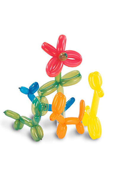 LUDIRO Set 12 baloane modelare si pompa, 26 cm, Multicolor