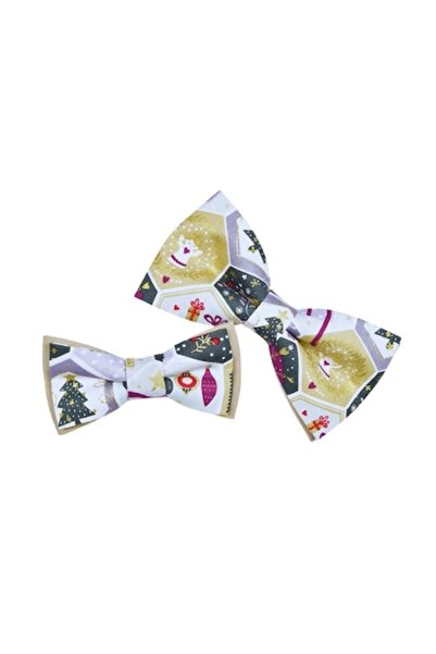 Papileon - Set papion de Crăciun Tată și Fiu „Decorațiuni strălucitoare de Cr...