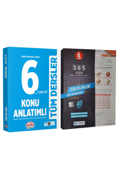 Editör Yayınevi MEB Maarif Modeli 6. Sınıf Tüm Dersler Konu Anlatımlı+Fen Bil...