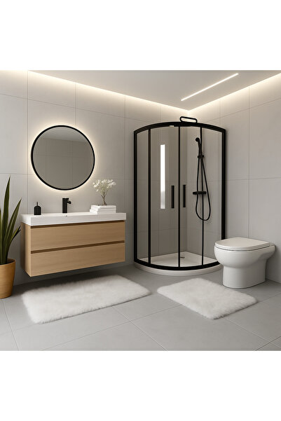 Derya Home Luna Tavşan Postu Görünümlü Ultra Yumuşak 2’li Banyo Seti