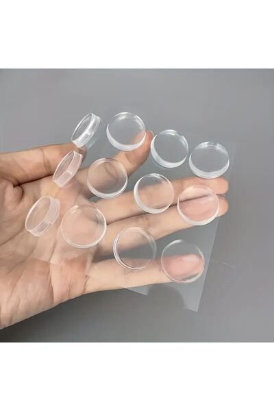 BantMarketim Mobilya Dolap Kapağı Ses Önleyici Cam Kesme Tahtası Ayağı Şeffaf...