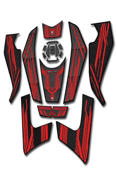 hades motosiklet aksesuarları Bajaj rs200 tank pad seti Karbon kırmızı