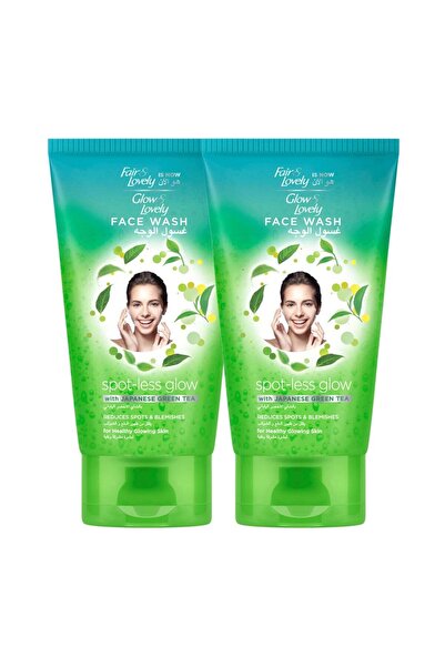 Glow & Lovely غسول الوجه سبوتلس جلو بالشاي الأخضر الياباني، 2 × 150 مل
