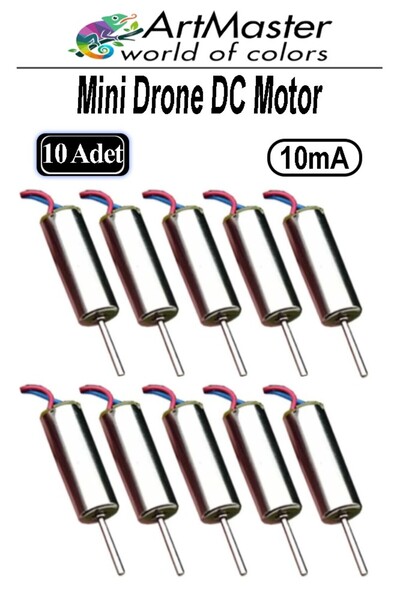 Artmaster Mini Drone Motoru 10 Adet Çekirdeksiz Yüksek Hızlı Güçlü Deney Dc D...