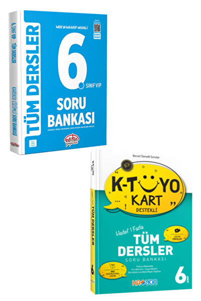 Editör Yayınevi MEB Maarif Modeli 6. Sınıf Tüm Dersler Soru Bankası Seti