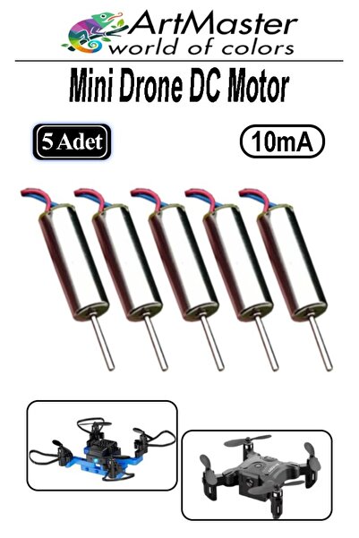 Artmaster Mini Drone Motoru 5 Adet Çekirdeksiz Yüksek Hızlı Güçlü Deney Dc Dr...