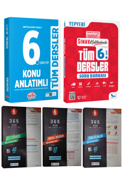 Editör Yayınevi MEB Maarif Modeli 6.Sınıf Tüm Ders Konu Anlatımlı+Sınav Soru ...