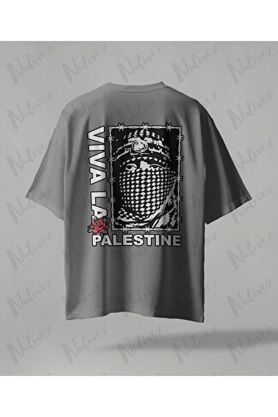Nulivez Palestine Design Back Printed High Quality Compact Unisex Oversize T-Shirt