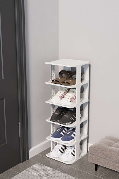 nouray Ayakkabılık 5 Katlı Portatif Ayakkabılık Çok Amaçlı Raf.