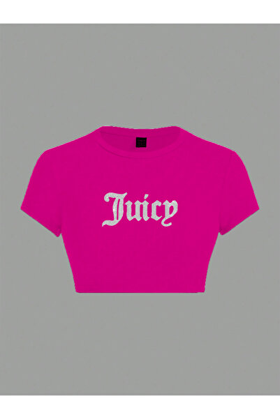 Bozz&Bozz Collection تي شيرت كروب توب مزين بأحجار كريستال من Juicy