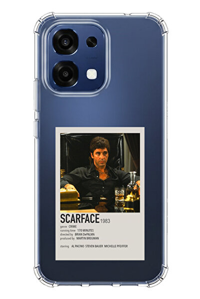 TechTree حافظة سيليكون متوافقة مع هاتف اوبو A6 برو بتصميم ملصق صغير من سكارفي...