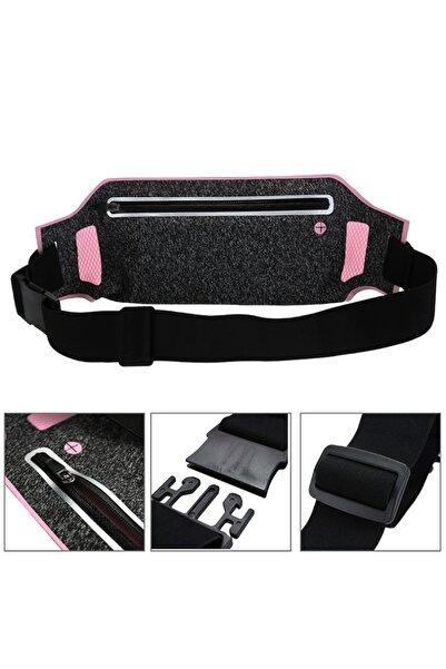 Evolium sport waist bag, pink, with dedicated pocket for phone and other accessories