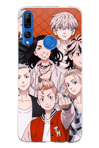 TechTree حافظة سيليكون متوافقة مع هاتف هواوي Y9 برايم (2019) بشخصيات طوكيو ري...