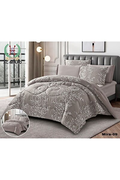 Moon Mira summer bedspread, 6 pieces, in a new design with a floral microfiber fabric.