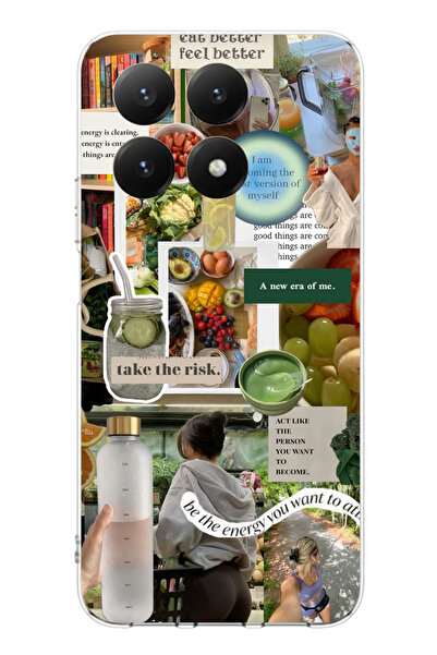 TechTree حافظة سيليكون متوافقة مع هاتف Xiaomi 15T، تحفيز لنمط حياة صحي، مطبوع