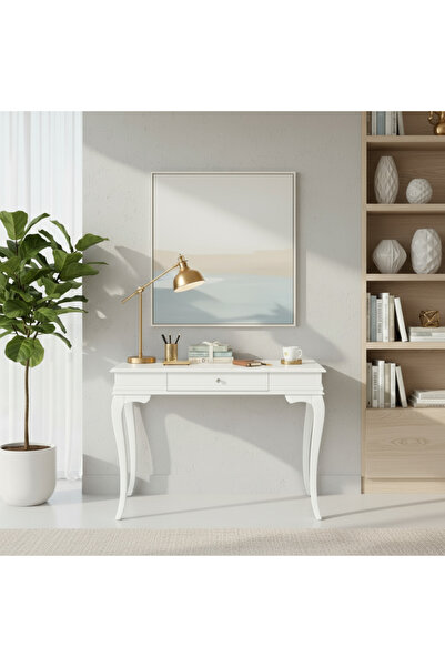 Wooding Mobilya 90 Cm Masif Rustik Beyaz Dresuar