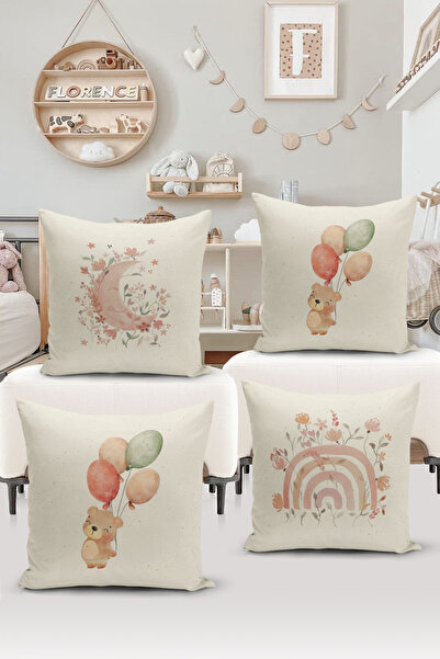 Filamente Σετ κάλυμμα μαξιλαριού τεσσάρων τεμαχίων Παιδικό δωμάτιο μωρού με ψ...