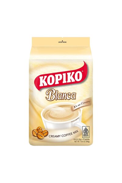 Kopiko مزيج قهوة بلانكا الكريمي 10 × 30 جم