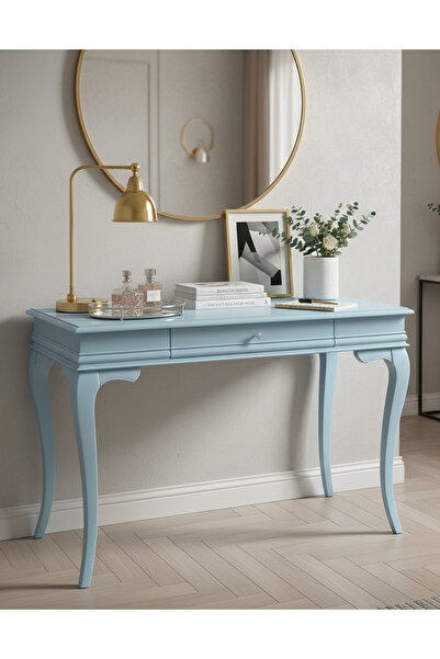 Wooding Mobilya 80 Cm Masif Rustik Mavi Dresuar