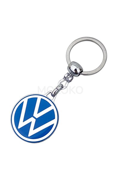 MOZOKO ميدالية مفاتيح سيارة أنيقة ذات جودة عالية باللون الأزرق الفاتح تحمل شع...