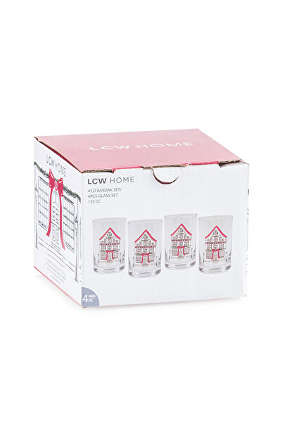 LC Waikiki Create Your Style from Uzg Store | Printed Glass Cup Set of 4, 125 ml