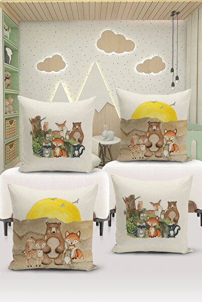 Filamente Set de huse de pernă 4 bucăți pentru cameră pentru copii imprimat digital