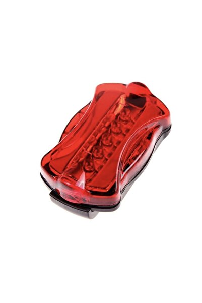 Evolium Rear bicycle light with 5 LEDs, 7 lighting modes, 2 AAA batteries, Evolium, Black-Red