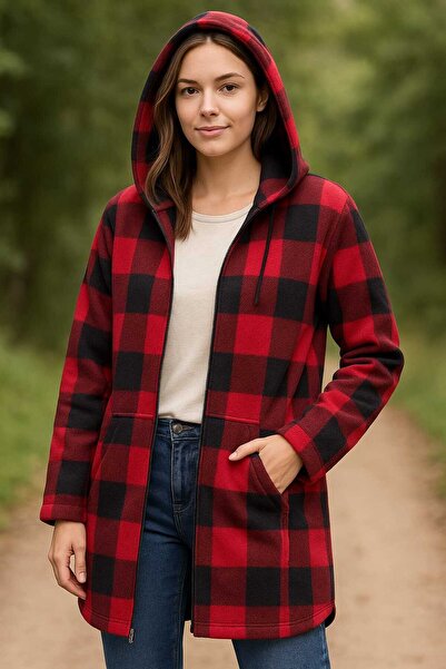 Tenra Women's Long Fleece Cardigan Wide Fit