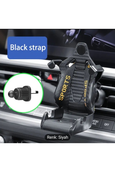 Aura Garage AG Yarış Koltuğu Tasarımlı Karbon Desenli Araç Telefon Tutucu - H...