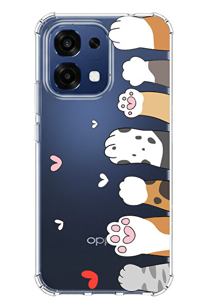 TechTree حافظة سيليكون مطبوع متوافقة مع هاتف اوبو A6 برو بتصميم مخالب القطط ا...