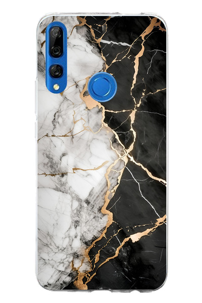 TechTree حافظة سيليكون متوافقة مع هاتف هواوي Y9 برايم (2019) باللون الأسود وا...