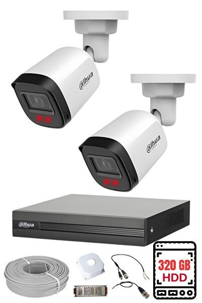 DAHUA 2 Kameralı 2MP Full HD Güvenlik Kamera Seti 320 GB HDD Dahil