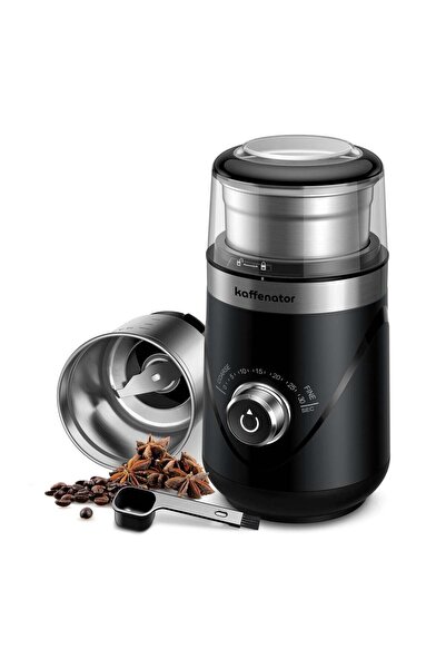 Generis kaffenator Adjustable Electric Coffee Grinder with Removable Stainless Steel Bowl, Black