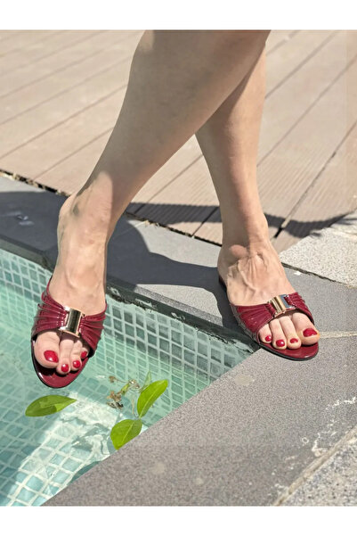 LOVE SHINE Laure Slippers Women's Buckled City and Casual Style Large Size