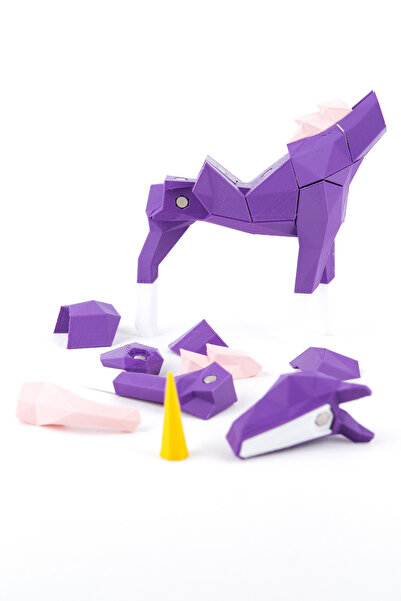 BCOVERART Toyzzart 3D Puzzle Yapboz Mıknatıslı Oyuncak-Unicorn