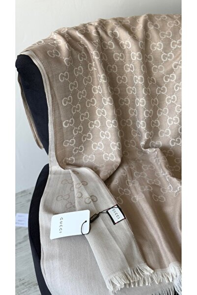 shiva İnce Kumaş G Desen Yün İpek Şal 4 Mevsim Çift Taraflı Silk Scarves