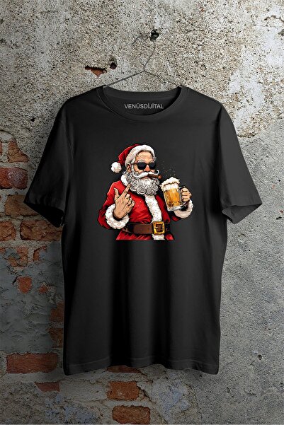 venüsdijital Noel Baba Beer Yeniyıl Yılbaşı Tasarım tshirt
