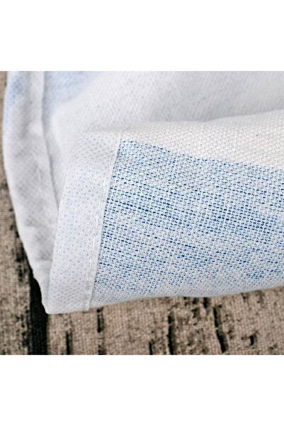 OEM Geantă mare de depozitare din bumbac în formă de pară pentru jucării și textile, cu fermoar ascuns, albastru și alb