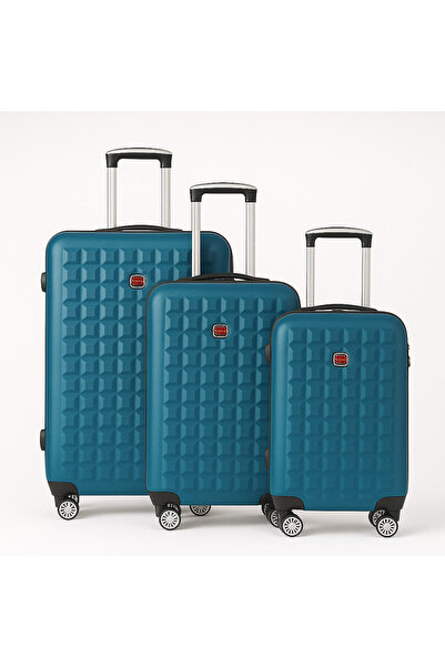 ASFAR XT-307 Set of 3 Luggage (28/24/20 Inch) | ABS Hard Case Bag with Combination Lock- Royal Blue